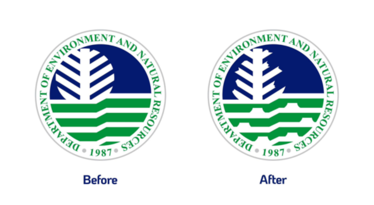 &lsquo;Destroying Environment and Natural Resources?&rsquo; Visual artist, dinogshow logo ng DENR
