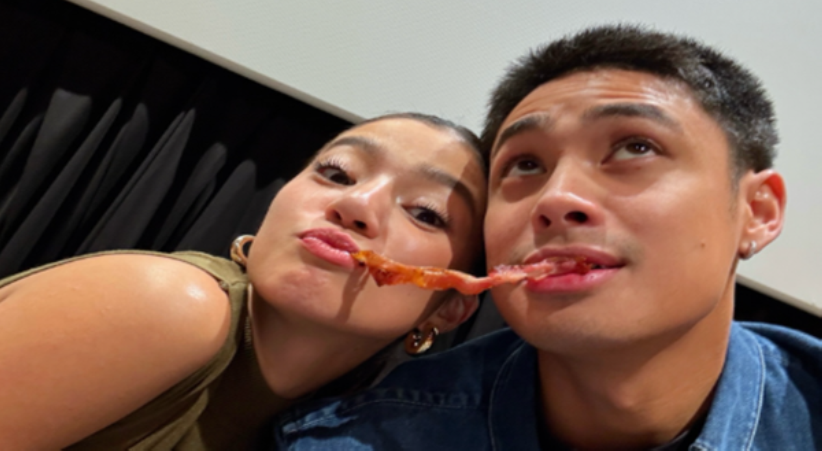 Ganyan pala dapat! DonBelle nagkainan, nagsalo sa iisang bacon