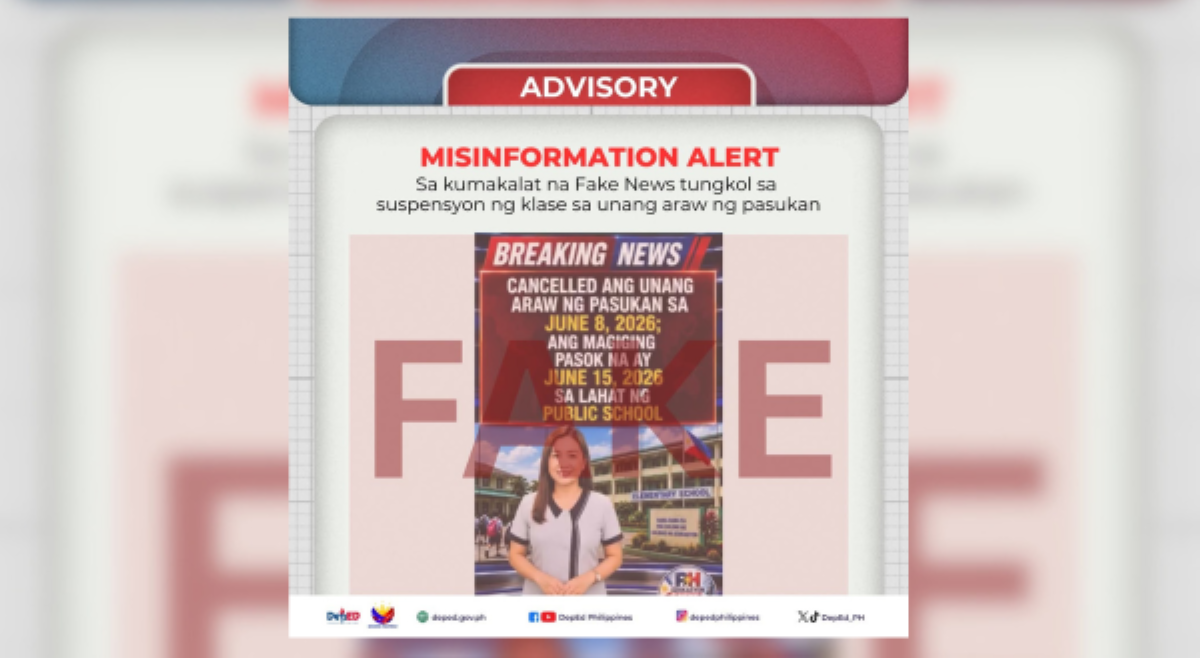 DepEd, pinabulaanang suspended ang 'back to school' sa Hunyo 8