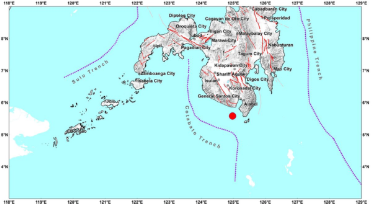 PHIVOLCS, itinaas sa magnitude 7.8 ang nangyaring lindol sa Sarangani
