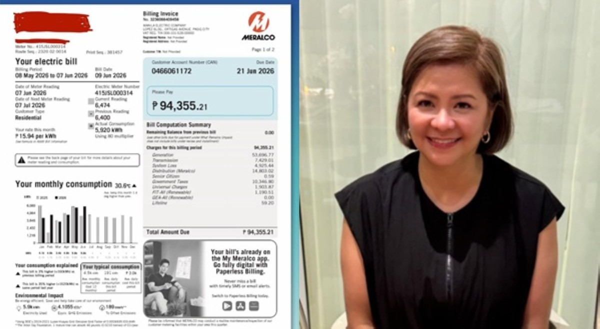 Higit ₱94k ba naman! Meralco, nagsalita sa pagpalag ni Cacai Mitra sa bill