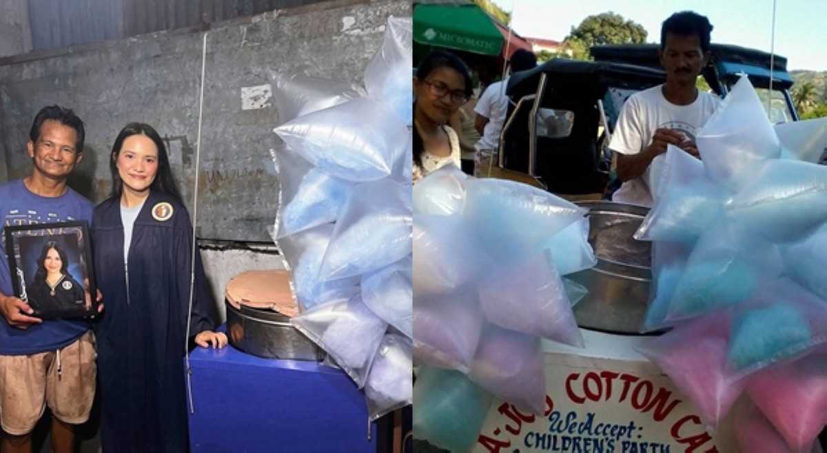 Saludo! Tatay na nagtitinda ng cotton candy, nakapagpatapos sa Ateneo