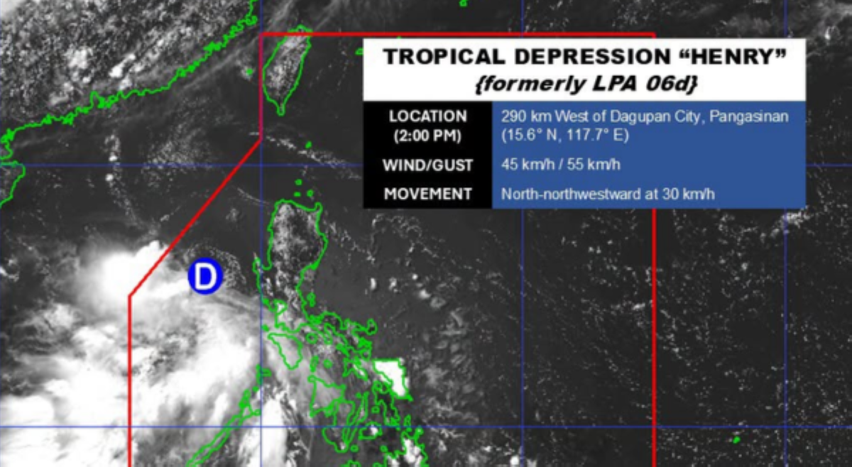 PAGASA: 'Henry' posibleng lumabas ng PAR ngayong gabi
