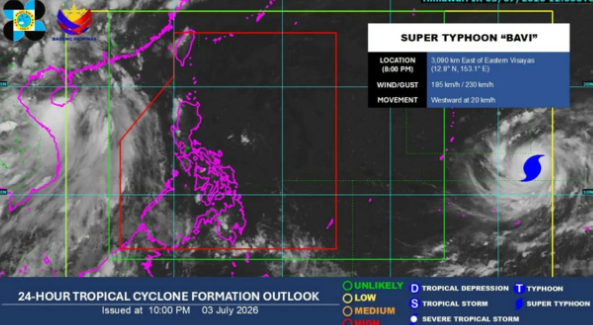 &lsquo;Bavi,&rsquo; lumakas bilang Super Typhoon sa labas ng PAR