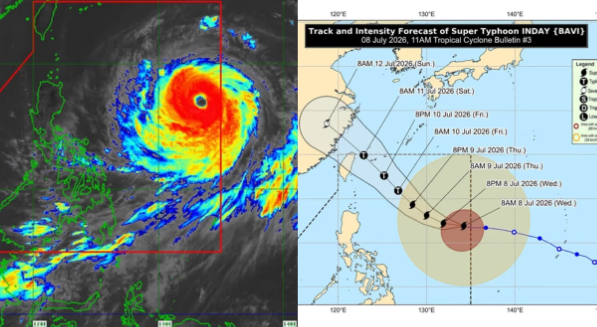 Super Typhoon Inday, bahagyang lumakas; wind signal no. 1, itinaas sa 12 lugar