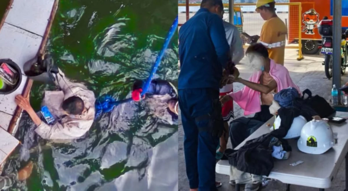 Senior citizen, nasagip matapos tumalon sa dagat!