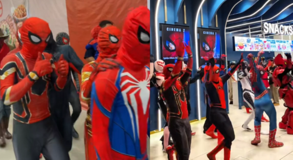 Spider-Man cosplayers, rumampa sa mall; humataw sa &lsquo;Oohh Lala Baby&rsquo;