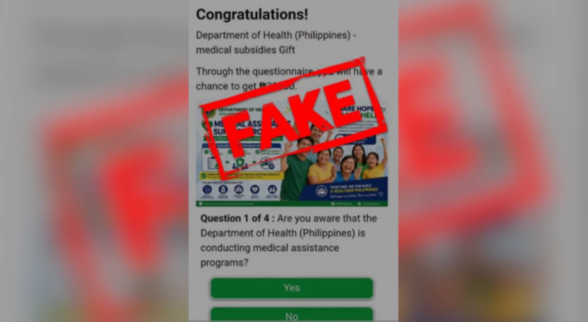DOH, nagbabala vs pekeng medical subsidies gift