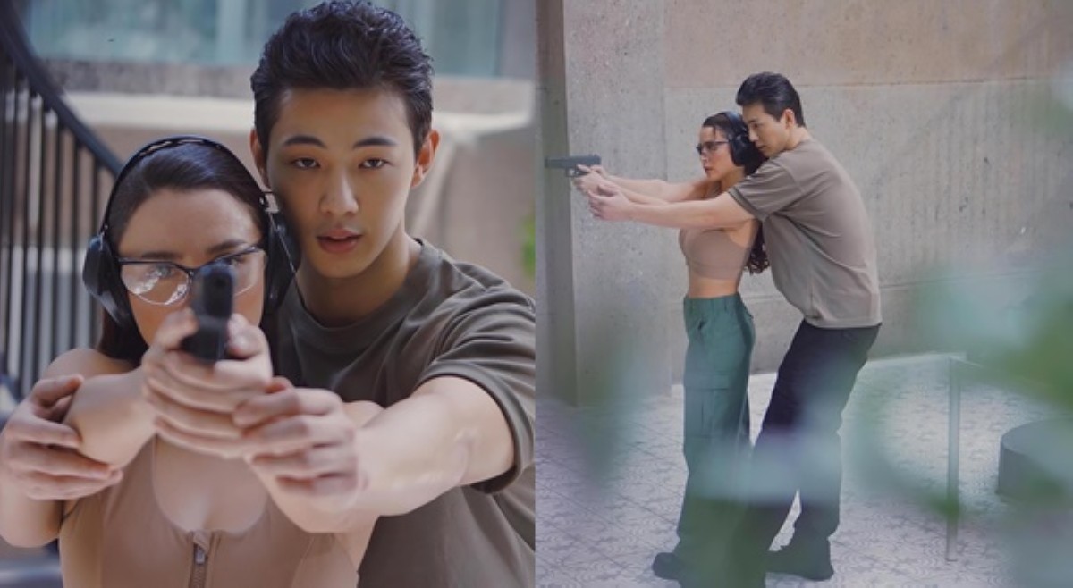 Kim Ji Soo, tinuruan si Yassi Pressman humawak, magpaputok ng baril