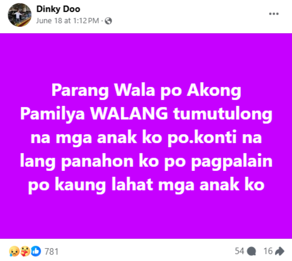 Photo courtesy: Dinky Doo (FB)