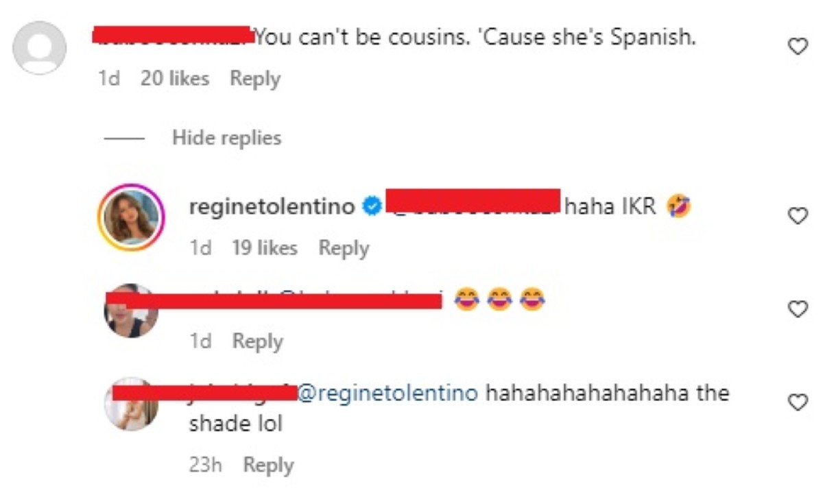 Photo courtesy: Regine Tolentino (IG)