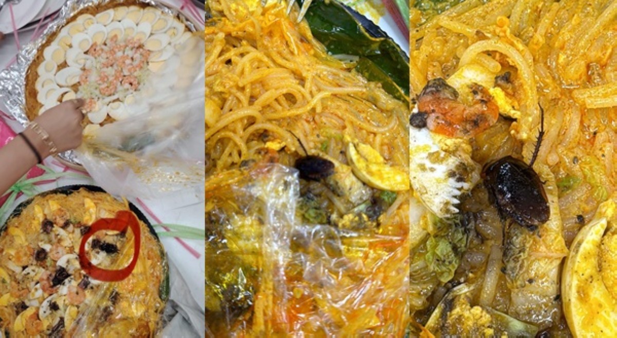 Customer nagreklamo: Ipis, nakasahog sa inorder na pancit palabok?