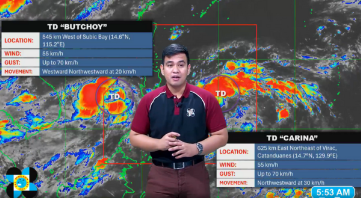 Dalawang bagyo, patuloy na umiiral sa loob ng PAR