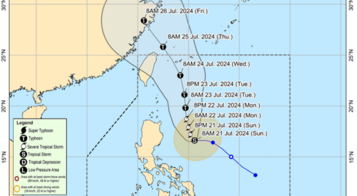 'Carina,' posibleng itaas sa 'typhoon' category sa Lunes -- PAGASA