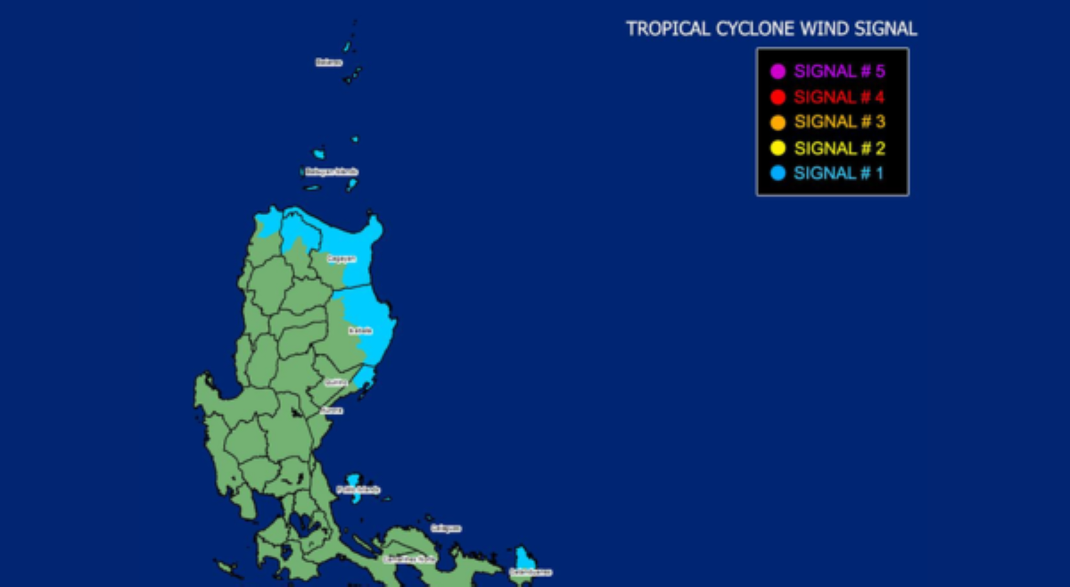10 lugar sa Luzon, itinaas sa Signal No. 1 dahil sa 'Carina'