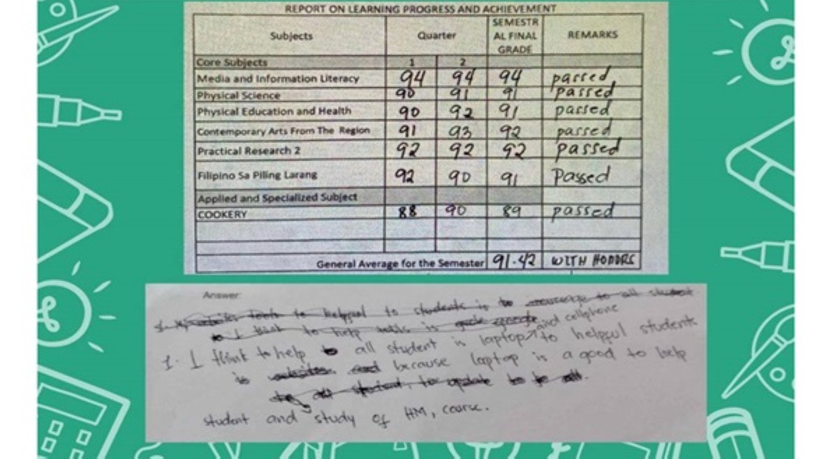 Taas ng grades sa report card pero sablay sa output, usap-usapan