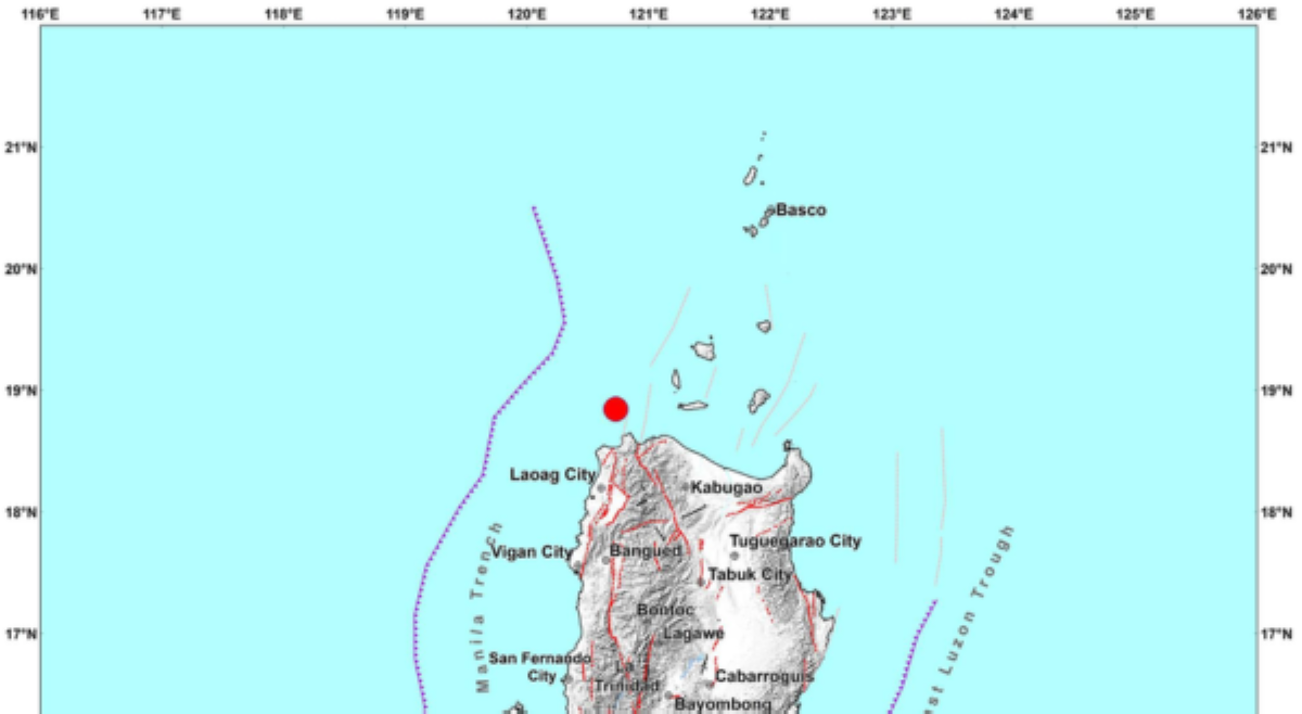 Magnitude 4.0 na lindol, tumama sa Ilocos Norte