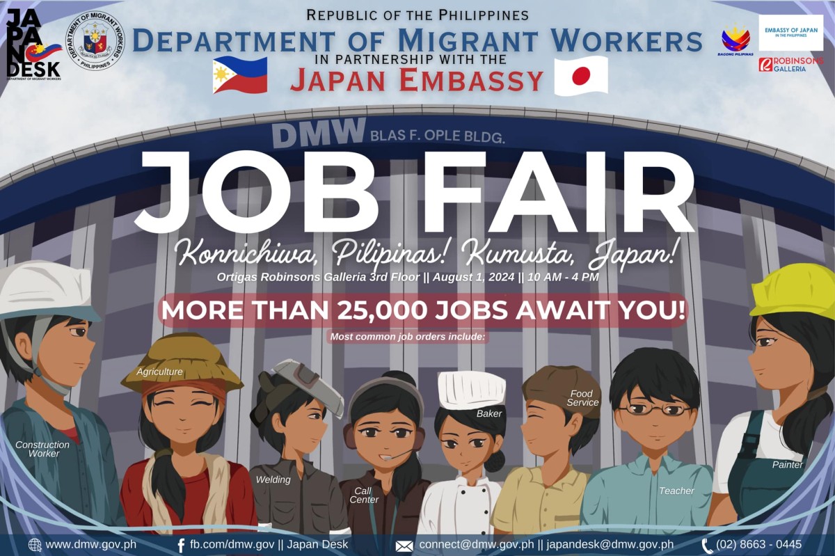 25K trabaho sa Japan, iaalok sa isang special job fair ngayong Aug. 1