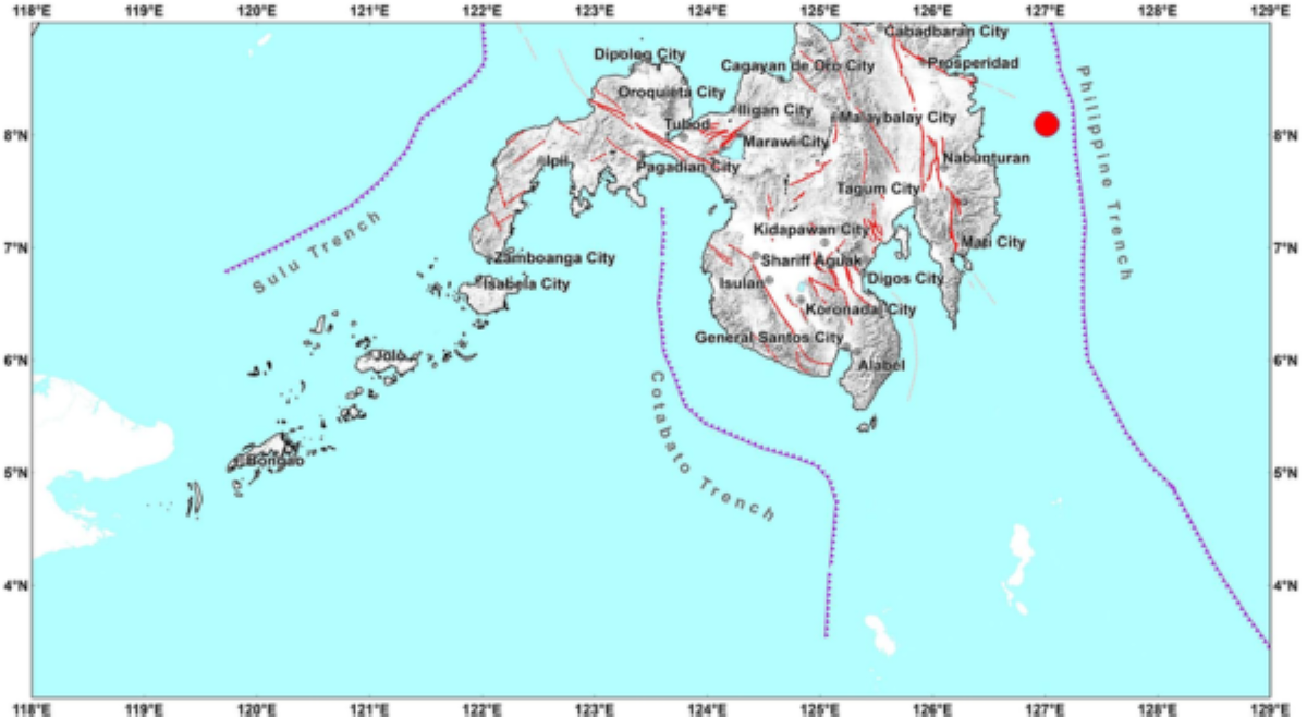 Surigao del Sur, niyanig ng magnitude 6.8 na lindol; walang tsunami threat sa PH