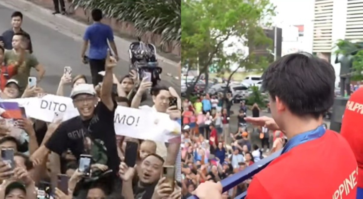 Carlos Yulo, pinasalamatan ang ama matapos siyang abangan sa parada