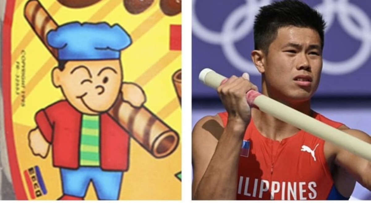 EJ Obiena, kamukha ng lalaki sa isang wafer stick brand: 'Bigyan ng lifetime supplies 'yan!'