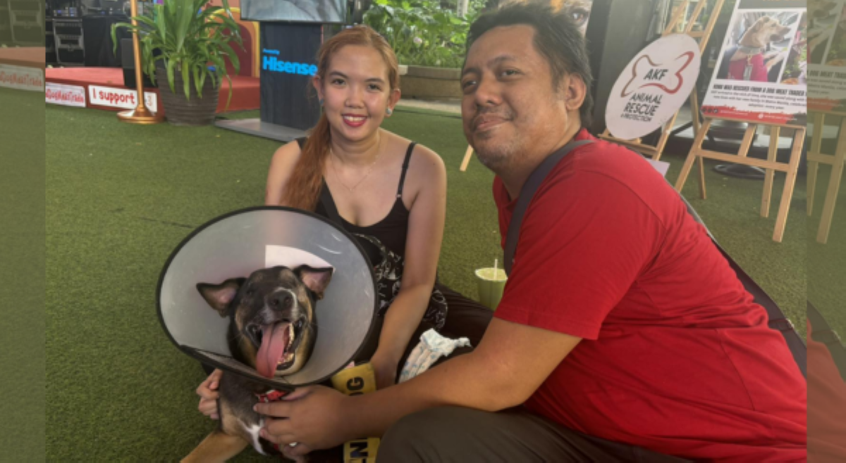 Aspin na tinawag na 'monster' noon, nagsisilbing 'angel' ng couple sa Makati ngayon