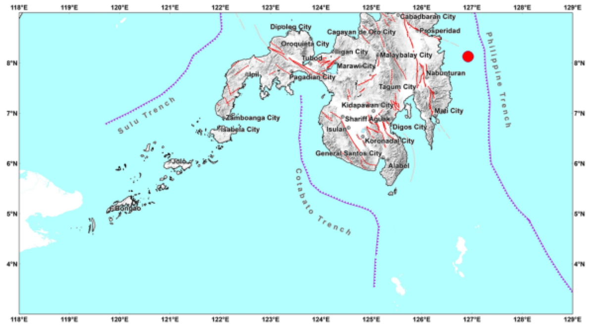 Surigao del Sur, niyanig ng magnitude 4.2 na lindol