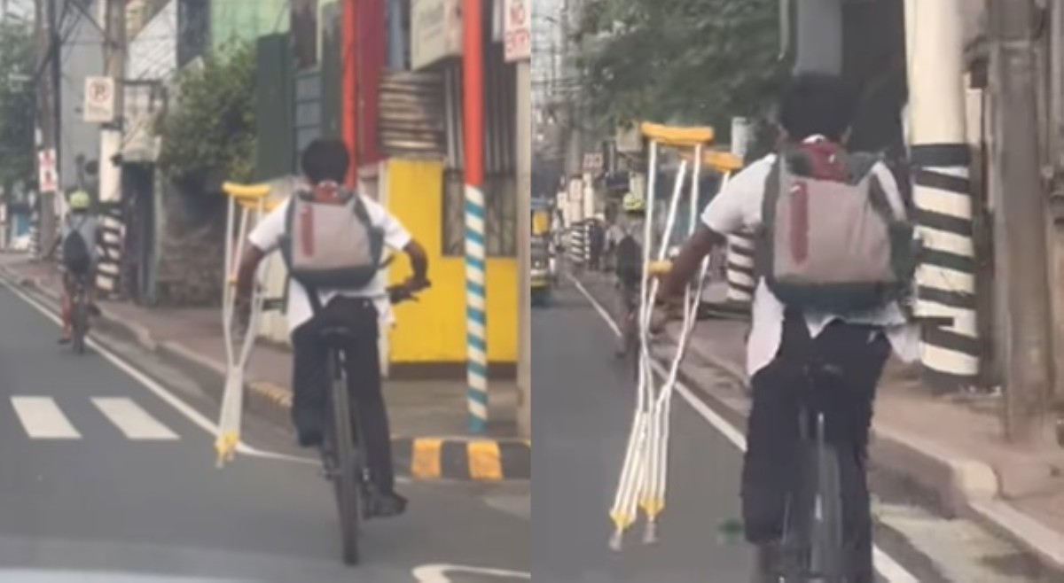 Estudyanteng naputulan ng paa dahil sa sakit, pumapasok sa paaralan nang nakabisikleta