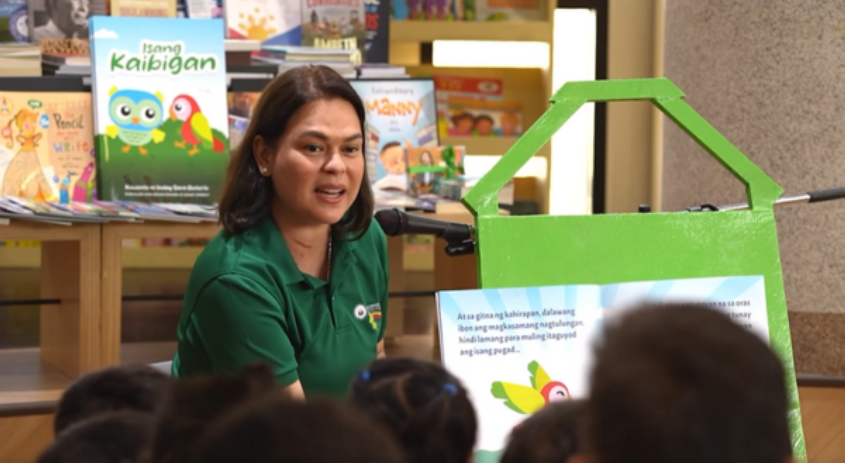 VP Sara, nag-'read aloud session' ng librong 'Isang Kaibigan'