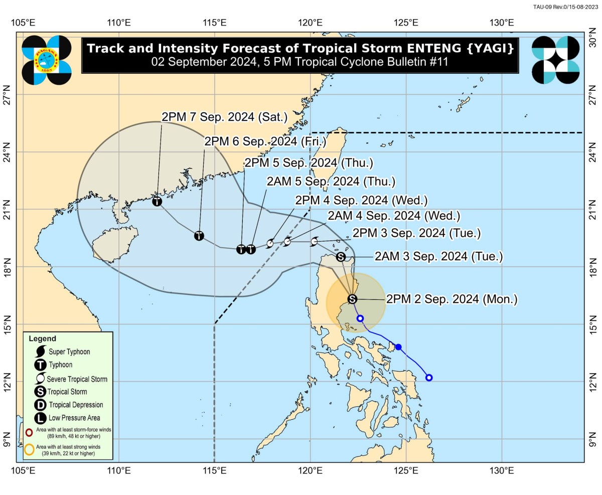 Matapos mag-landfall sa Casiguran: Enteng, nasa Quirino na