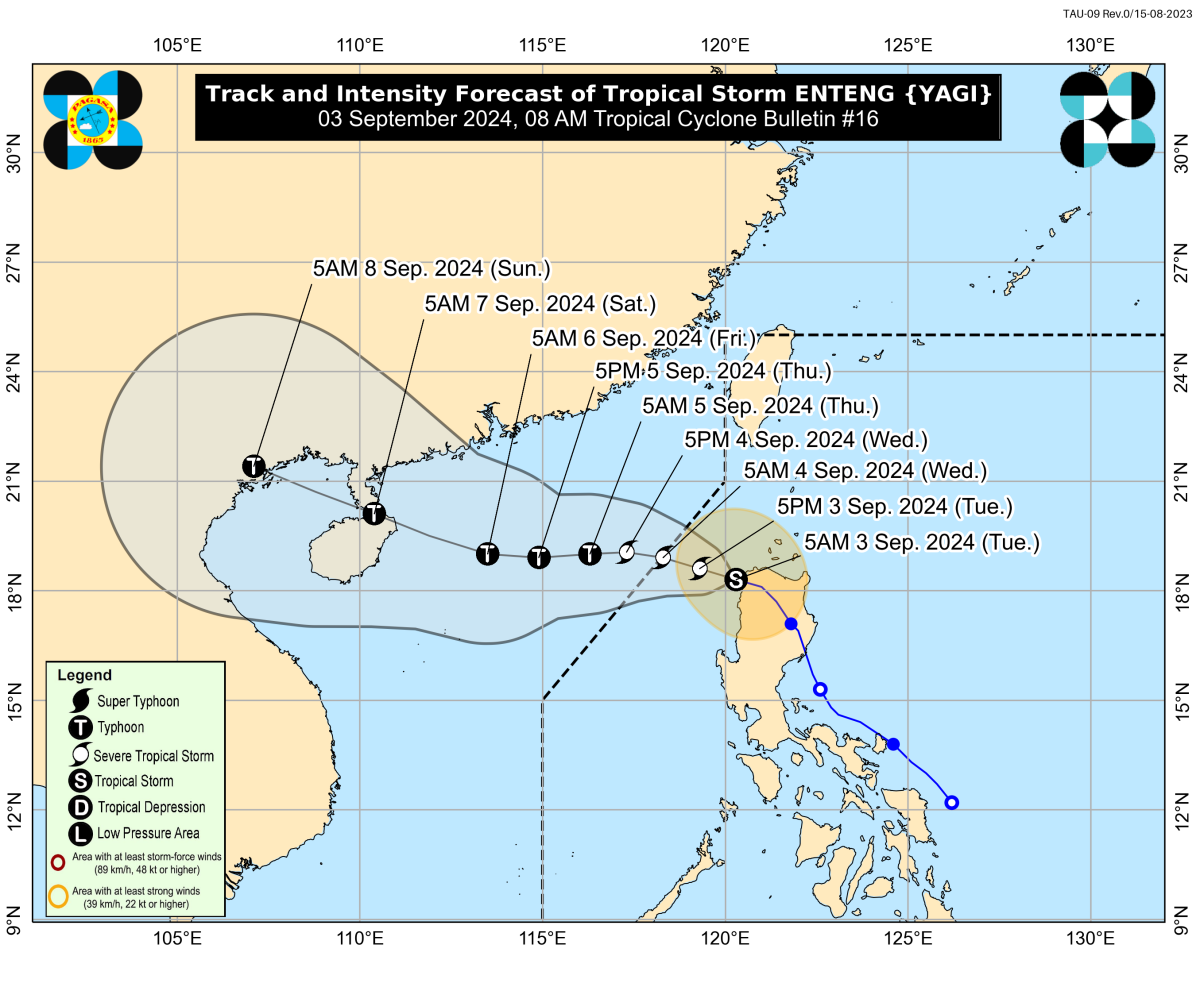 Enteng, patuloy na kumikilos pa-west northwest sa WPS