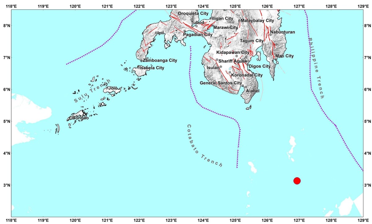 Davao Occidental, niyanig ng magnitude 4.1 na lindol