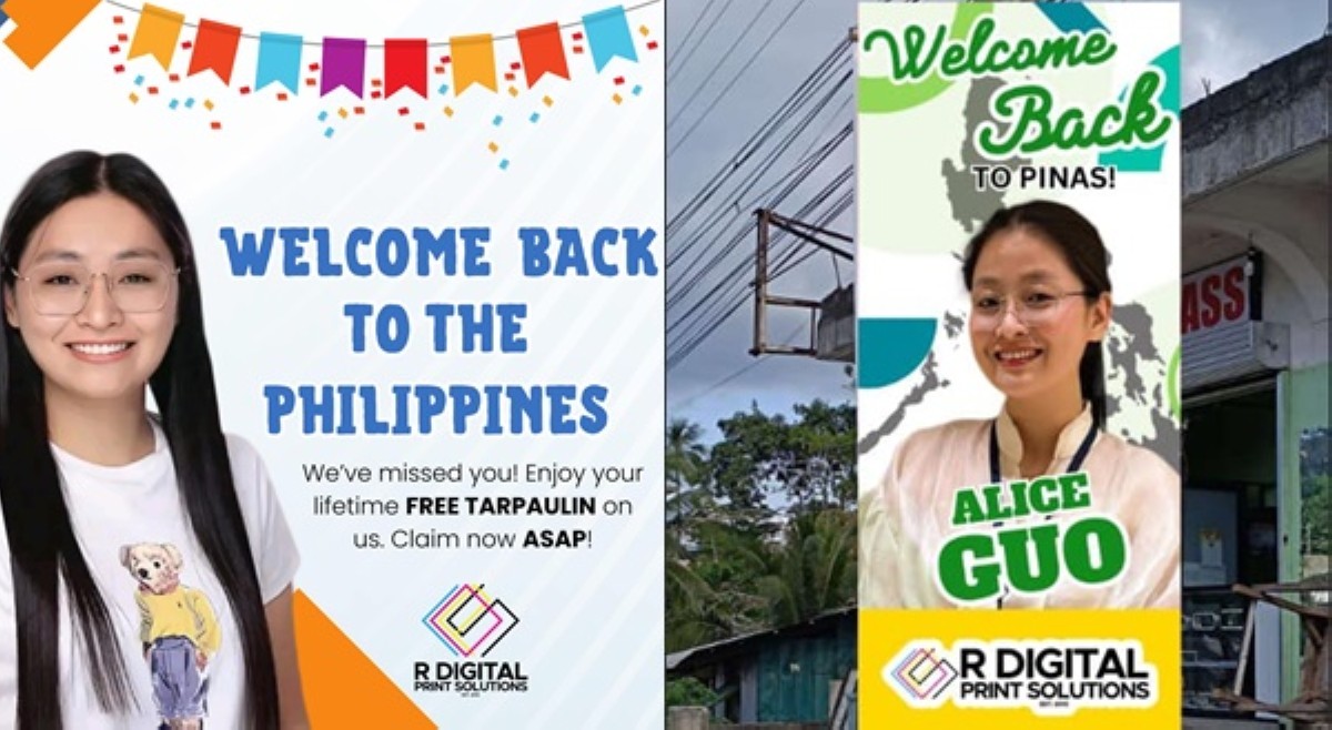 Welcome back! Alice Guo may free lifetime tarpaulin printing sa isang shop sa Cavite