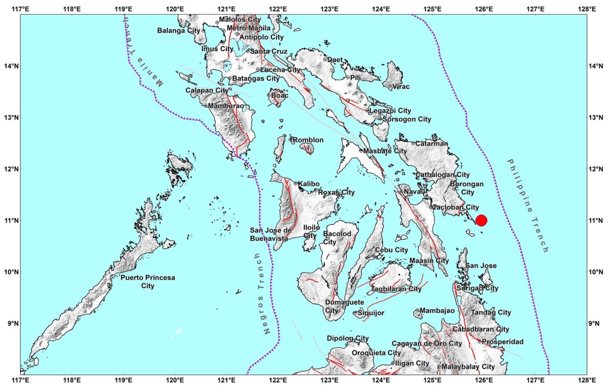 5.0-magnitude na lindol, yumanig sa Eastern Samar