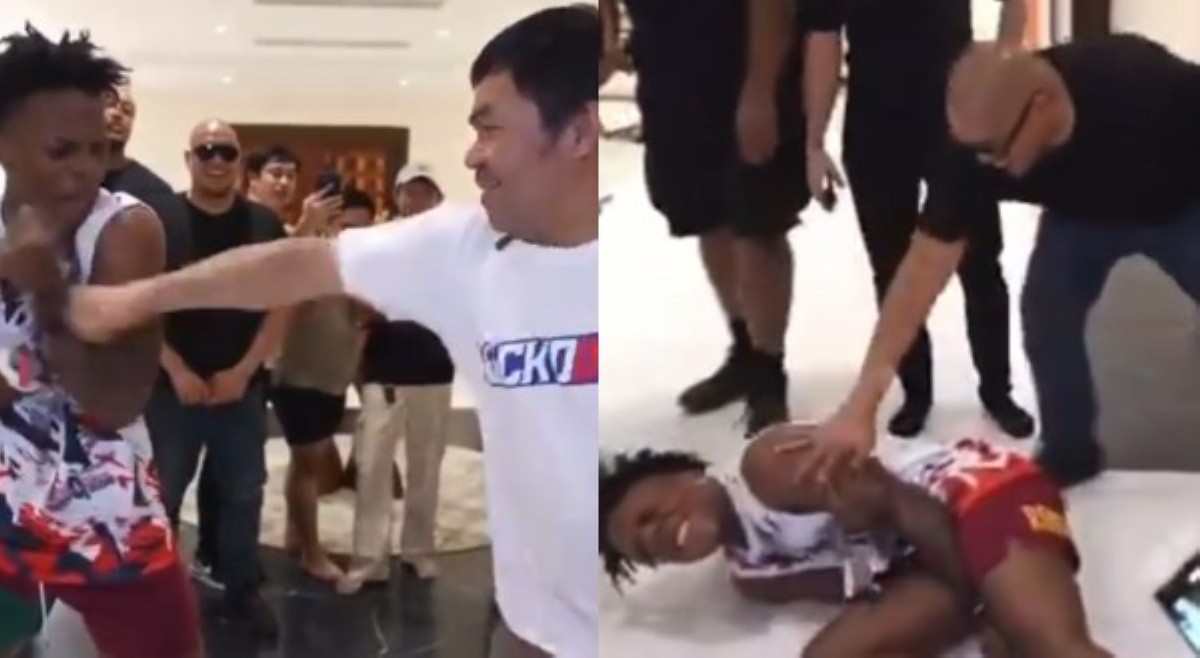 'Nadali sa pangatlong suntok!' YouTuber &lsquo;taob&rsquo; sa kamao ni Manny Pacquiao
