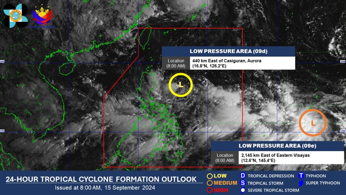 PAGASA, may binabantayang 2 LPA sa loob, labas ng PAR