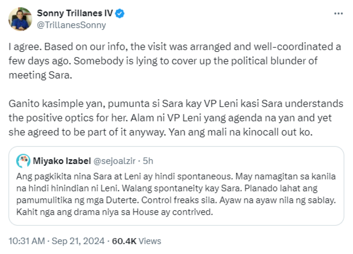 Photo courtesy: Screenshot from Sonny Trillanes (X)