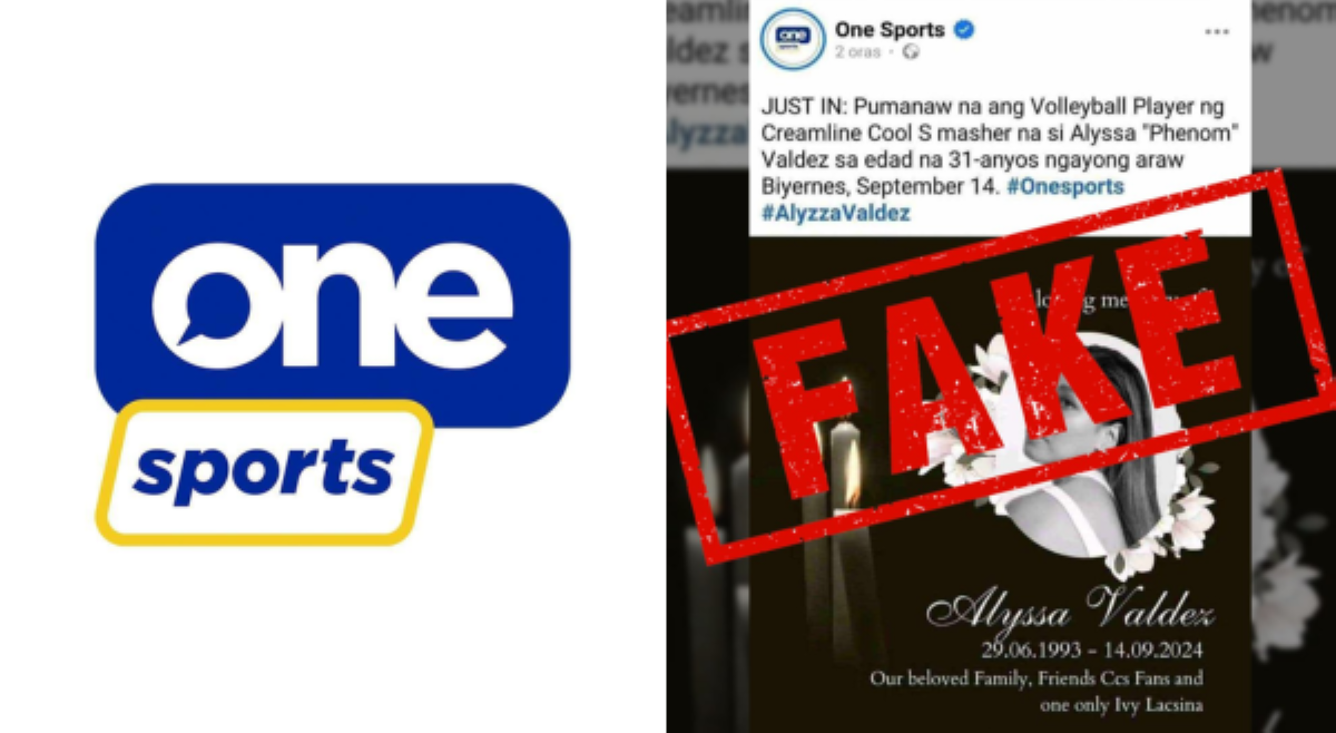 One Sports, pumalag na matapos makaladkad sa fake news na pagpanaw ni Alyssa Valdez