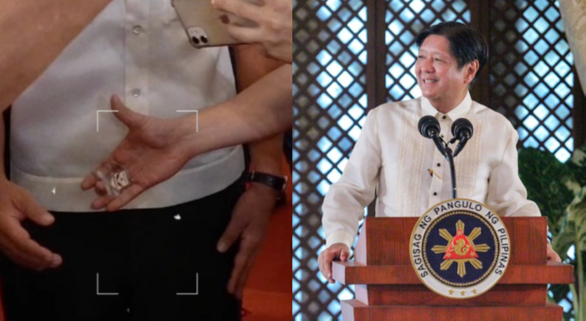Umano'y 'white substance' na inabot kay PBBM, isang lapel pin daw sey ng PCO