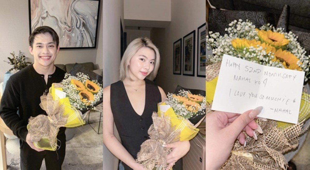 Chloe, kinilig sa pa-flowers at pa-letter ni Caloy sa 52nd monthsary nila