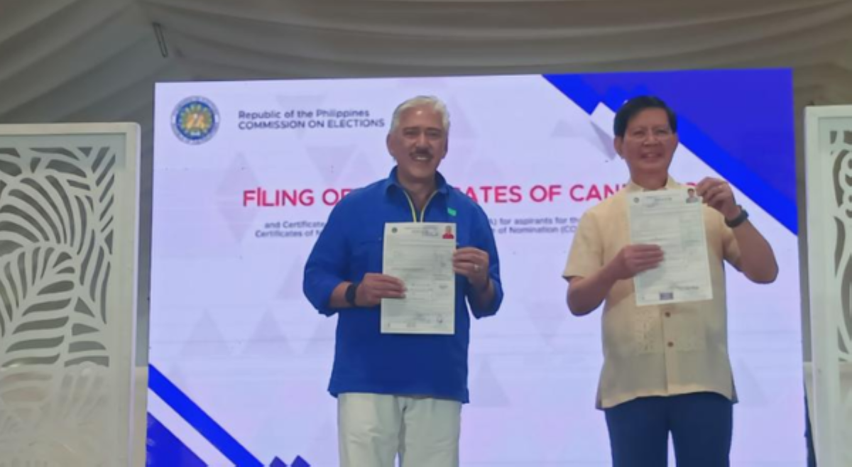 Dating magka-tandem Lacson at Sotto, magkasamang naghain ng COC sa pagka-senador