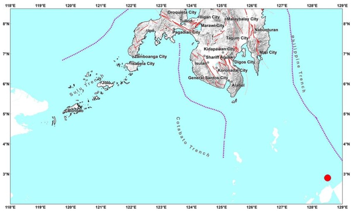 Davao Occidental, niyanig ng magnitude 4.0 na lindol