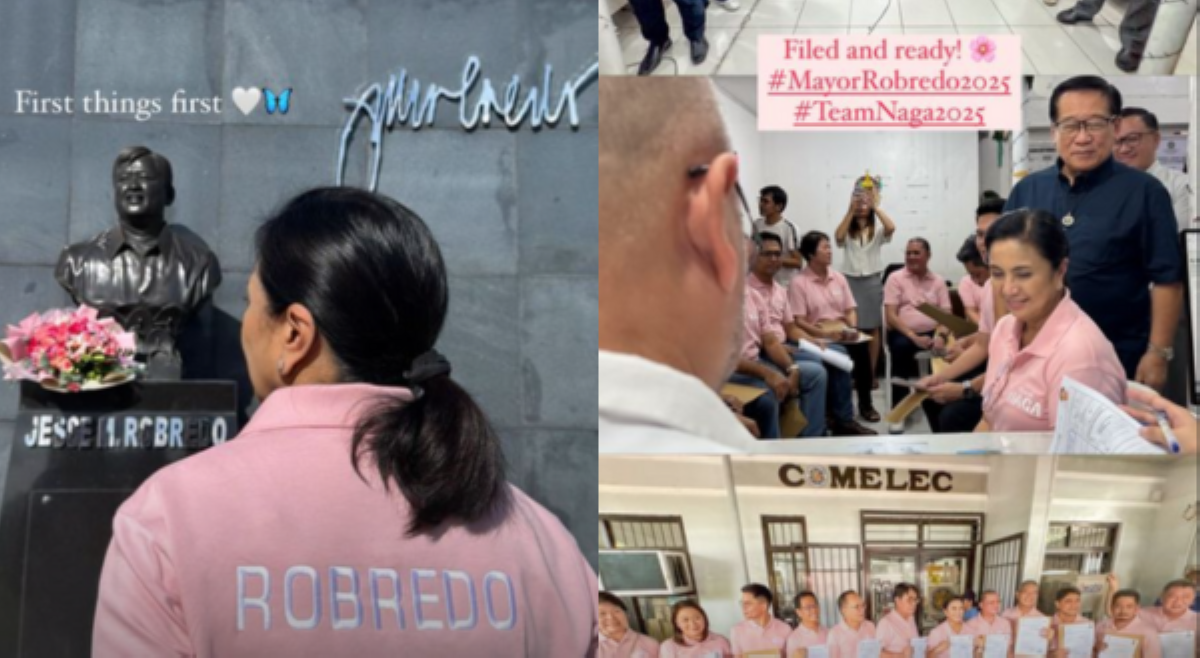 Leni Robredo binisita puntod ng asawa bago tuluyang naghain ng COC sa Naga City