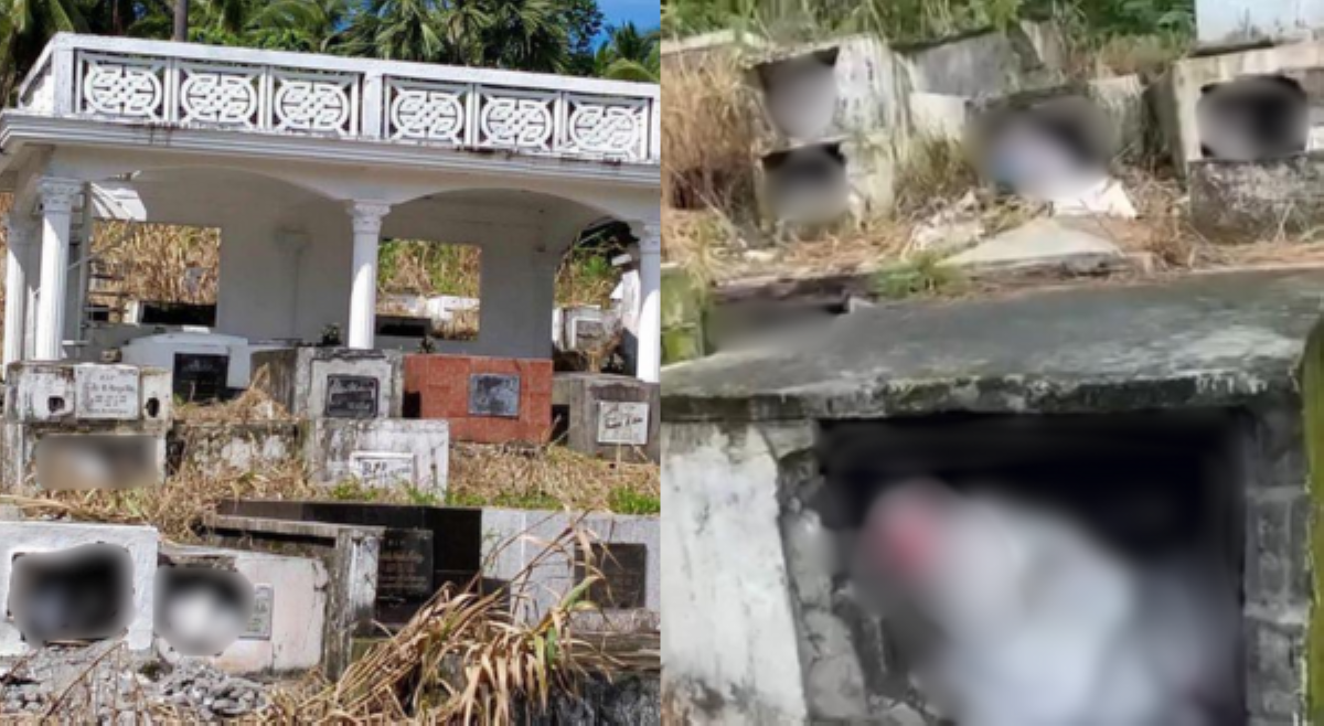 Sementeryo sa Albay, pinagbubutas; masangsang na amoy, umaalingasaw