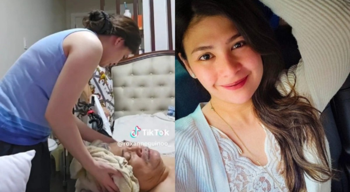 Pag-aalaga ni Roxanne Guinoo sa amang may cellulitis, kinaantigan ng netizens