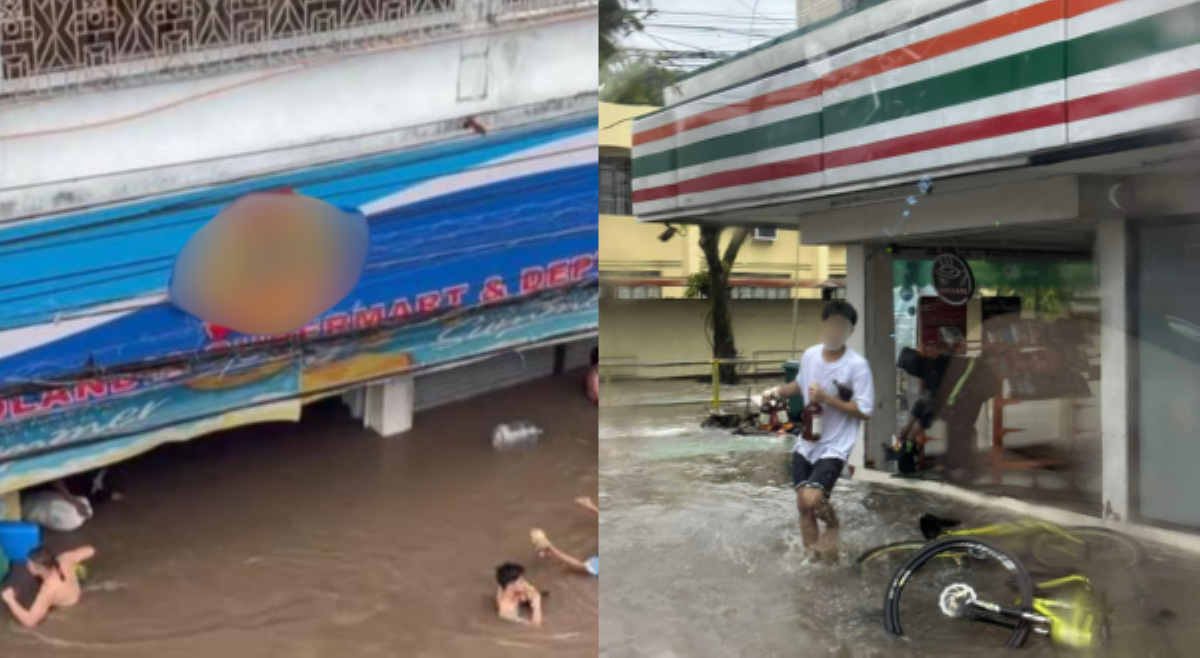 Pinagnakawan? Convenient store, supermarket sa Naga, pinasok ng ilang residente