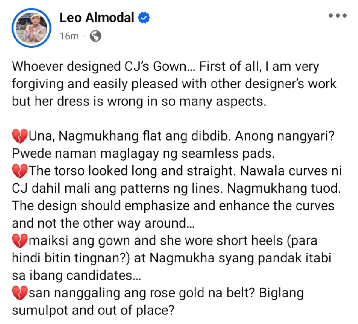 Photo courtesy: Screenshot from Leo Almodal (FB)