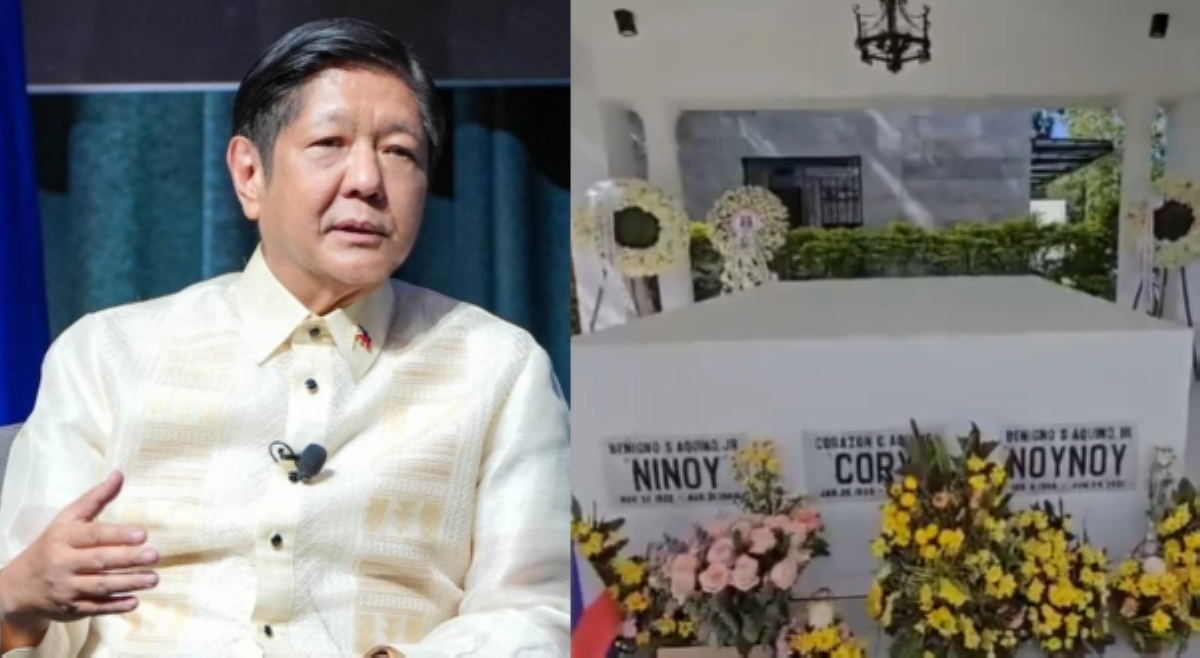 PBBM, nag-alay ng bulaklak sa puntod nina Ninoy, Cory at Noynoy Aquino