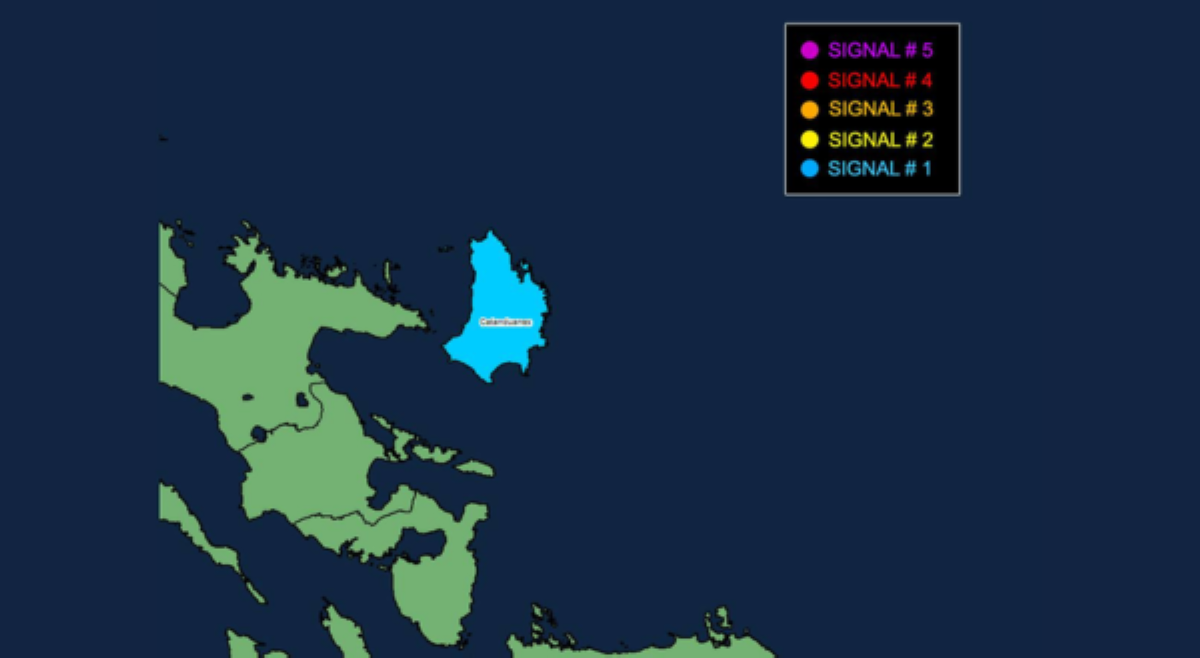 Dahil sa bagyong Nika: Catanduanes, itinaas sa Signal #1
