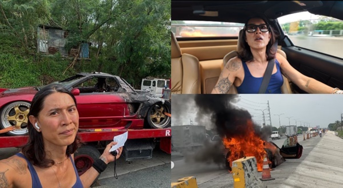 Angie Mead King, ibinahagi video ng pagkasunog ng sports car habang nagmamaneho